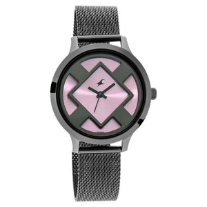 Fastrack Fit Outs Quartz Analog Pink Dial Metal Strap Watch for Girls NR6210NM02 - KRISHNA WATCH COMPANY