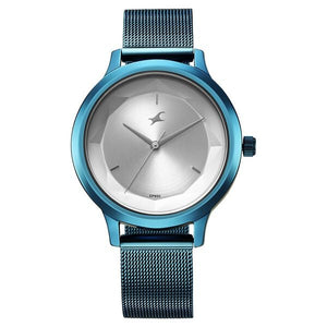 Fastrack Fleek Quartz Analog Silver Dial Stainless Steel Strap Watch For Girls 6210qm01 - KRISHNA WATCH COMPANY