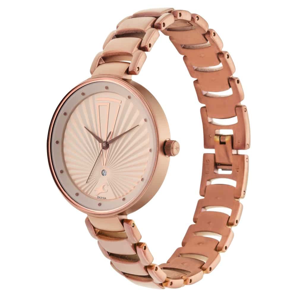 FASTRACK - RUFFLES BEIGE DIAL STAINLESS STEEL STRAP WATCH 6216QM01