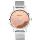 ROSE GOLD DIAL STAINLESS STEEL STRAP WATCH 6222SM01