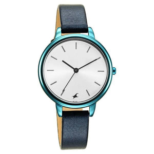 Fastrack Glitch Quartz Analog Silver Dial Leather Strap Watch for Girls NS6234QL01 - KRISHNA WATCH COMPANY