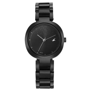Fastrack Stunners Quartz Analog Black Dial Stainless Steel Strap Watch for Girls ns6247nm02 / 6247nm02 - KRISHNA WATCH COMPANY