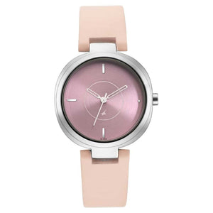 FASTRACK STUNNER IN PINK DIAL & LEATHER STRAP - 6247SL01 - KRISHNA WATCH COMPANY