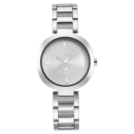 Fastrack Stunners Quartz Analog Silver Dial Metal Strap Watch for Girls ns6247sm01 / 6247sm01