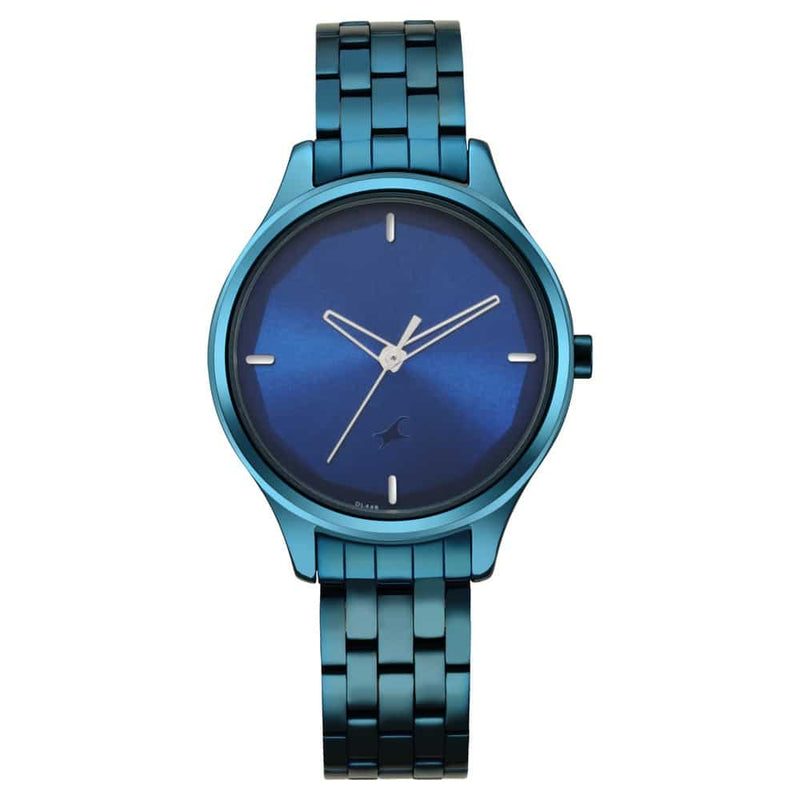 STUNNER IN BLUE DIAL & METAL STRAP 6248QM01 - KRISHNA WATCH COMPANY