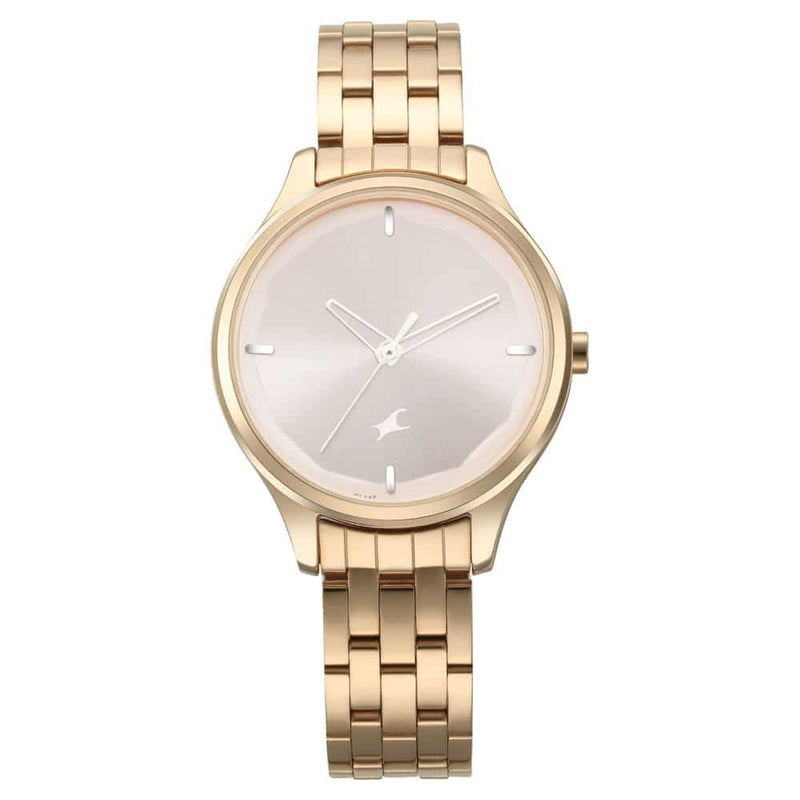 FASTRACK Stunner in Rose Gold Dial & Metal Strap - 6248WM01
