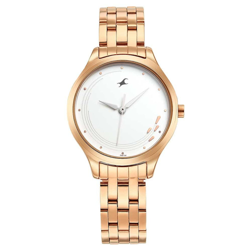 Fastrack Stunner White Dial Watch - 6248WM02 - KRISHNA WATCH COMPANY