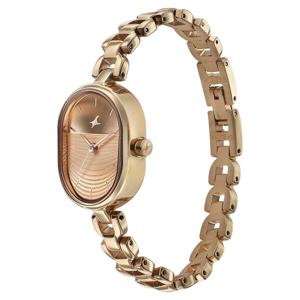 FASTRACK STYLE UP GOLDEN DIAL METAL STRAP WATCH FOR GIRLS 6258WM01 - KRISHNA WATCH COMPANY