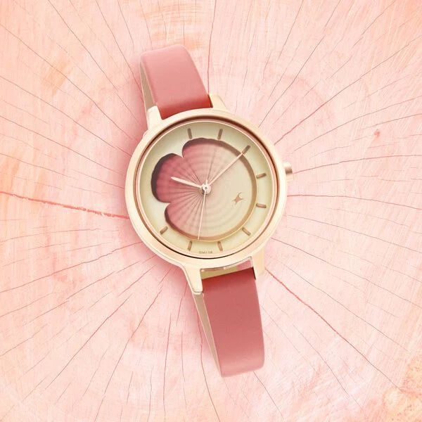 Fastrack Uptown Retreat Quartz Analog Multicoloured Dial Leather Strap Watch for Girls nr6264wl01 / 6264wl01 - KRISHNA WATCH COMPANY