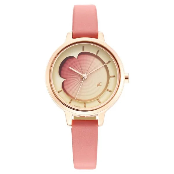 Fastrack Uptown Retreat Quartz Analog Multicoloured Dial Leather Strap Watch for Girls nr6264wl01 / 6264wl01 - KRISHNA WATCH COMPANY