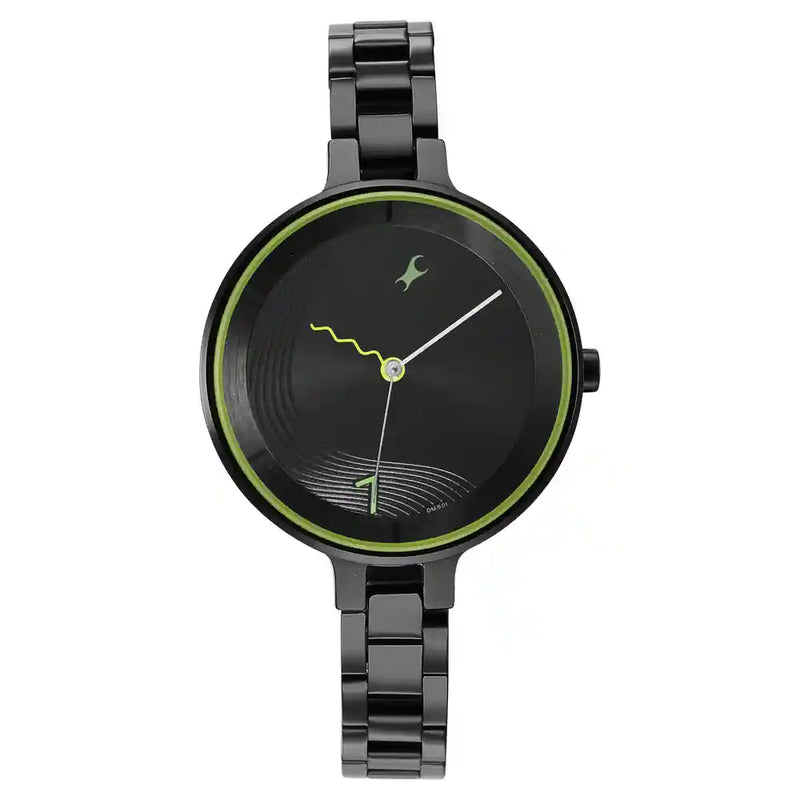 FASTRACK STUNNERS 3.0 BLACK DIAL METAL STRAP WATCH - 6265NM01 - KRISHNA WATCH COMPANY