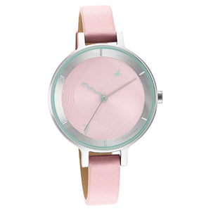 Fastrack Stunners Quartz Analog Pink Dial Leather Strap Watch for Girls NS6266SL01 - KRISHNA WATCH COMPANY