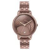 Fastrack Stunners Quartz Analog Brown Dial Stainless Steel Strap Watch for GirlsNT6282qm01