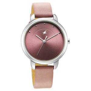 Fastrack Stunners Quartz Analog Purple Dial Leather Strap Watch for Girls NS6282SL02 - KRISHNA WATCH COMPANY