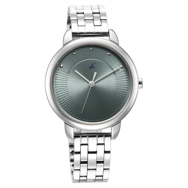 Fastrack Stunners Quartz Analog Blue Dial Metal Strap Watch for Girls - 6282SM02