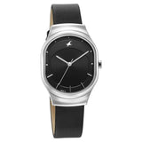 Fastrack Snob X Black Dial Leather Strap Watch for Girls - NS6283SL03