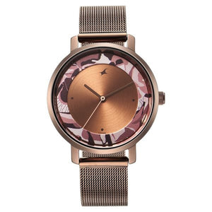 Fastrack Urban Camo Brown Dial Watch for Girls ns6287qm01 / 6287qm01 - KRISHNA WATCH COMPANY