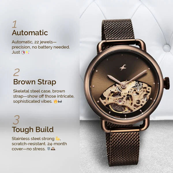 Fastrack Automatics Watch for Girls 6288QM01