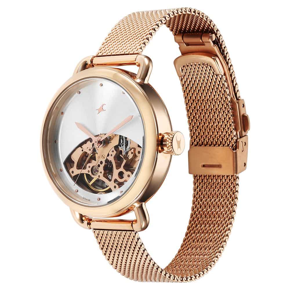 FASTRACK AUTOMATICS SILVER DIAL STAINLESS STEEL STRAP WATCH FOR GIRLS 6288WM01 - KRISHNA WATCH COMPANY