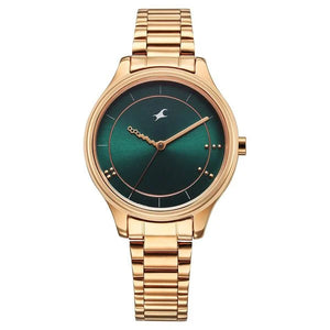 Fastrack Stunners Quartz Analog Green Dial Watch For Girls - 6296WM02 - KRISHNA WATCH COMPANY