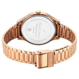 Fastrack Stunners Quartz Analog Green Dial Rose Gold Metal Strap Watch For Girls - NT6296WM02