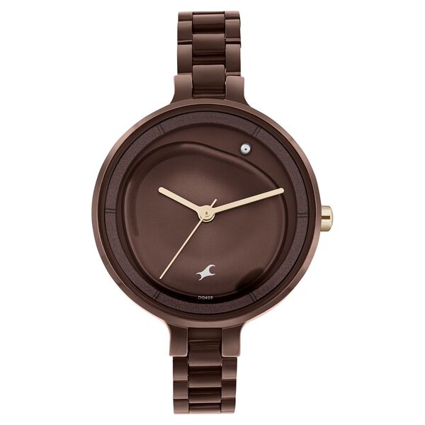 Fastrack MetaWe Quartz Analog Brown Dial Watch For Girls - 6306KM02