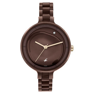 Fastrack MetaWe Quartz Analog Brown Dial Watch For Girls - 6306KM02 - KRISHNA WATCH COMPANY
