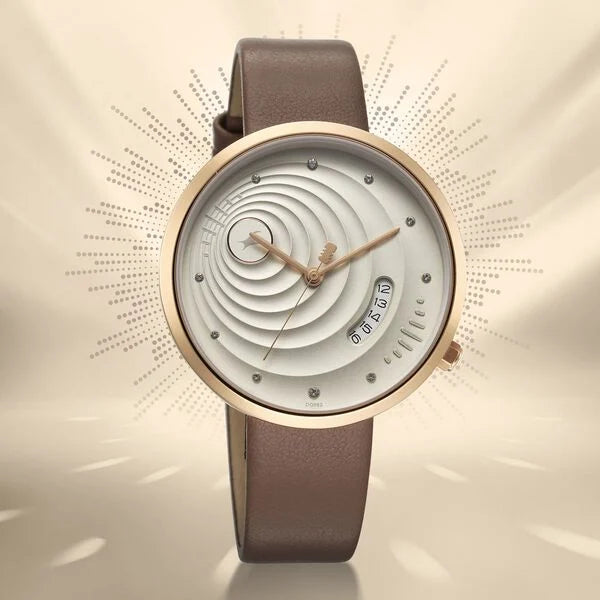 Fastrack Groove Quartz Analog with Date Girls Leather Watch 6314wl01