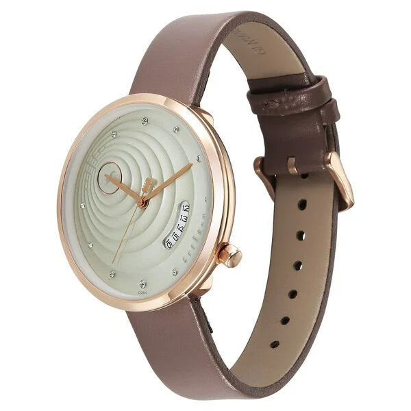 Fastrack Groove Quartz Analog with Date Girls Leather Watch 6314wl01