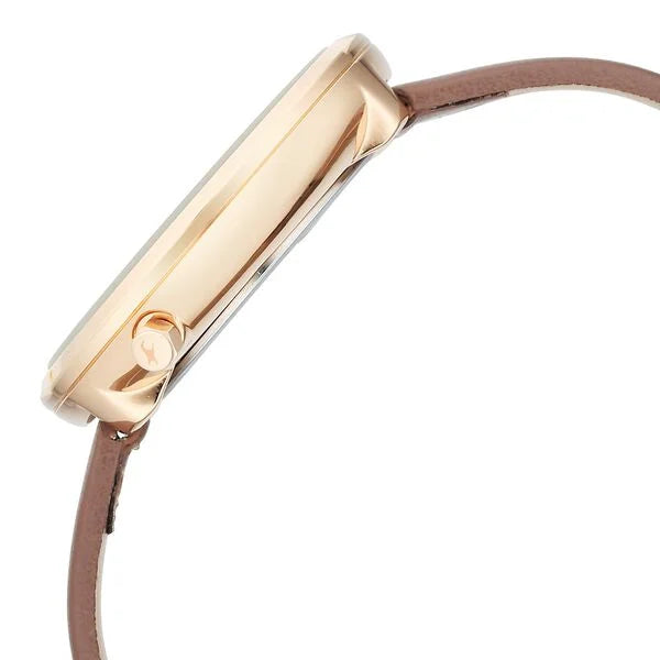 Fastrack Groove Quartz Analog with Date Girls Leather Watch 6314wl01