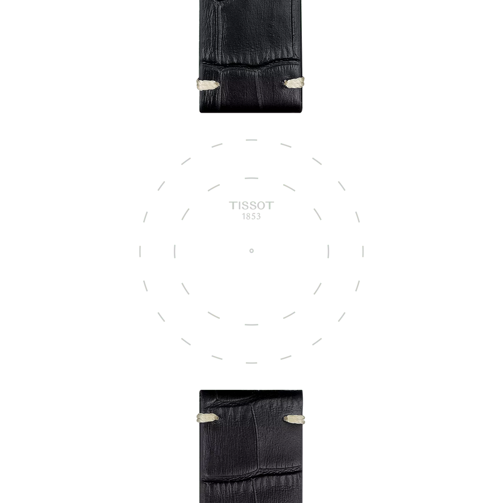 Tissot Official Black Leather Strap Lugs 22 mm - T852.046.775 - KRISHNA WATCH COMPANY