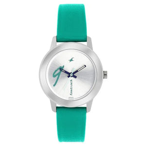 Fastrack Tropical Waters Quartz Analog White Dial Leather Strap Watch for Girls NR68008SM06 - KRISHNA WATCH COMPANY
