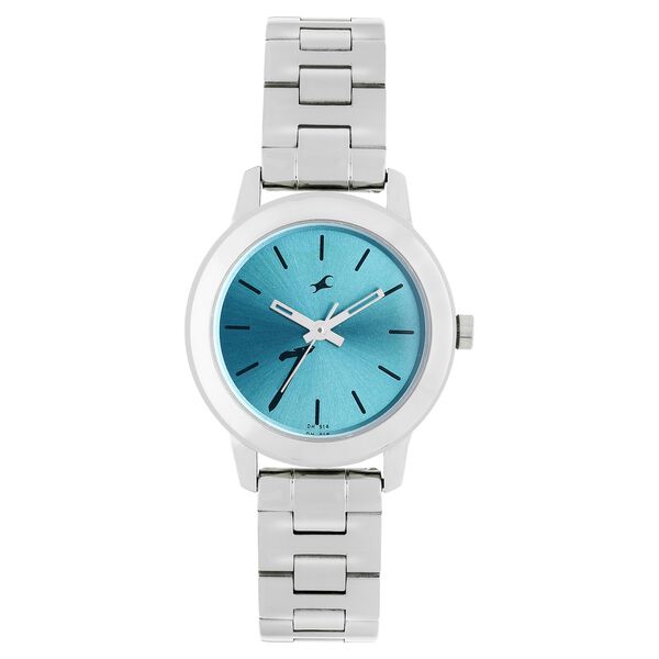 Fastrack Tropical Waters Quartz Analog Green Dial Metal Strap Watch for Girls ns68008sm06 / 68008sm06 - KRISHNA WATCH COMPANY