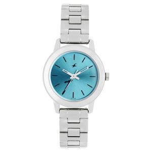 Fastrack Tropical Waters Quartz Analog Green Dial Metal Strap Watch for Girls ns68008sm06 / 68008sm06 - KRISHNA WATCH COMPANY