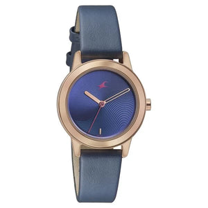 Fastrack Pulse Quartz Analog Blue Dial Leather Strap Watch for Girls - 68008WL01 - KRISHNA WATCH COMPANY