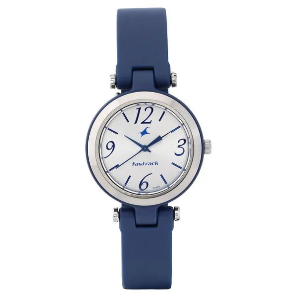 Fastrack Trendies Quartz Analog White Dial Silicone Strap Watch for Girls ns68015pp04 / 68015pp04 - KRISHNA WATCH COMPANY