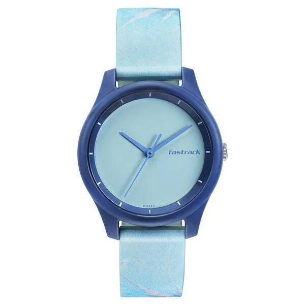 Fastrack Tie & Dye Quartz Analog Blue Dial Silicone Strap Watch for Girls ns68023pp08 - KRISHNA WATCH COMPANY