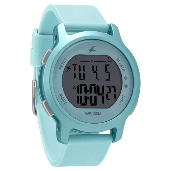 Fastrack Street Line Digital Dial Blue Silicone Strap Watch for Girls NR68023PP03 - KRISHNA WATCH COMPANY
