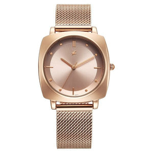 Fastrack Stunners X Quartz Analog Rose Gold Dial Stainless Steel Strap Watch For Girls 68043wm01 - KRISHNA WATCH COMPANY
