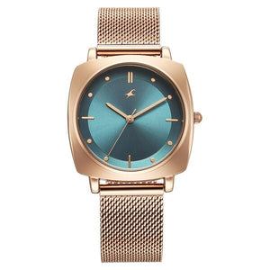 Fastrack Stunners X Quartz Analog Green Dial Watch For Girls - 68043WM02 - KRISHNA WATCH COMPANY