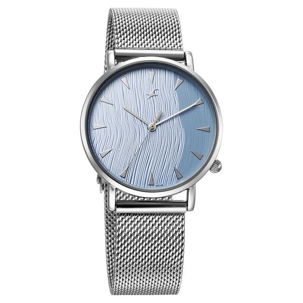 Fastrack Stunners X Quartz Analog Blue Dial Stainless Steel Strap Watch For Girls 68044sm01 - KRISHNA WATCH COMPANY