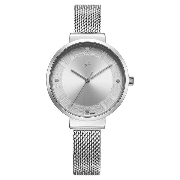 Fastrack Stunners X Quartz Analog Silver Dial Watch For Girls - 68045SM01 - KRISHNA WATCH COMPANY