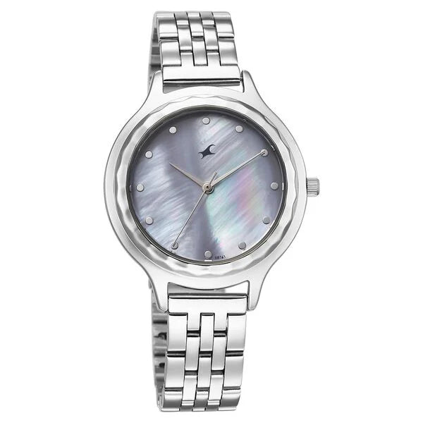 Fastrack Stunners X Quartz Analog Purple Dial Stainless Steel Strap Watch For Girls 68046sm01 - KRISHNA WATCH COMPANY