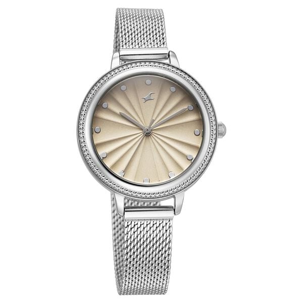 Fastrack Stunners X Quartz Analog Ivory Dial Watch For Girls - 68048SM02 - KRISHNA WATCH COMPANY