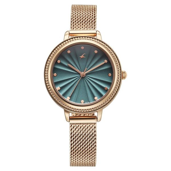 Fastrack Stunners X Quartz Analog Green Dial Watch For Girls - 68048WM01 - KRISHNA WATCH COMPANY