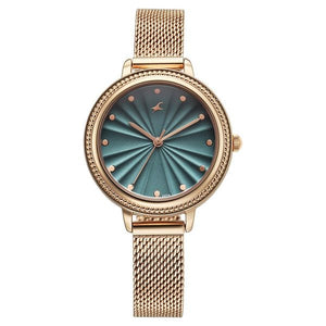 Fastrack Stunners X Quartz Analog Green Dial Watch For Girls - 68048WM01 - KRISHNA WATCH COMPANY