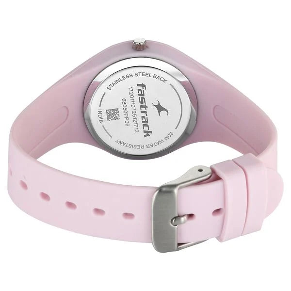 Fastrack Tees Zing Quartz Girls - 68050PP06W - KRISHNA WATCH COMPANY