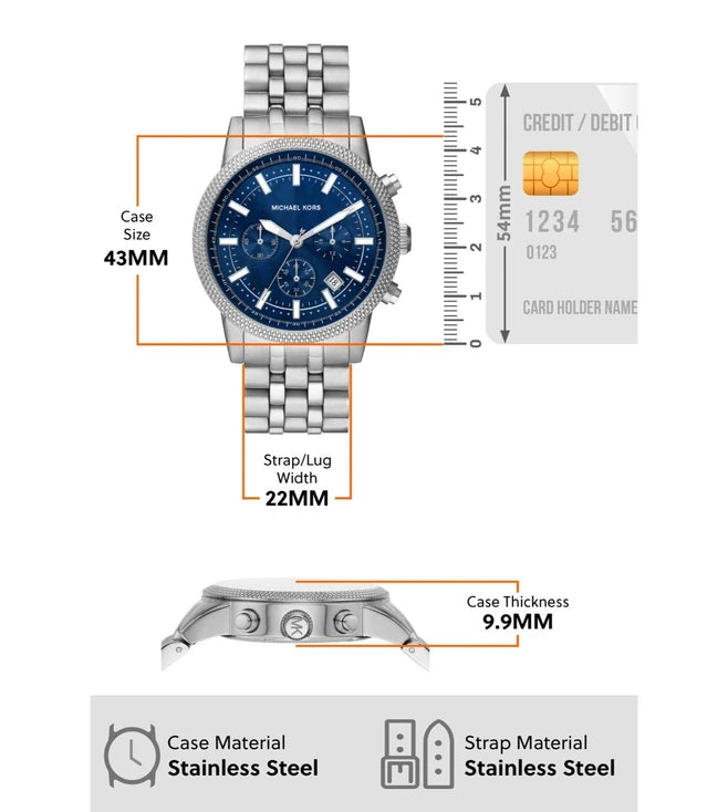 MICHAEL KORS Hutton Chronograph Watch for Men MK8952 - KRISHNA WATCH COMPANY