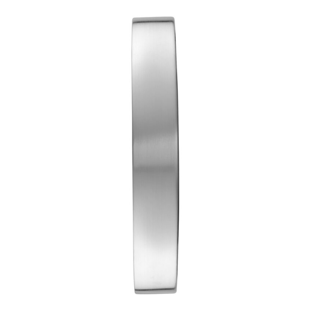 Titan Metallic Silver Wall Clock with Brushed Case - 30 cm x 30 cm (Medium) NCW0006MA01A