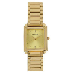 Sonata Quartz Analog Champagne Dial Metal Strap Watch for Men - 7053YM02 - KRISHNA WATCH COMPANY